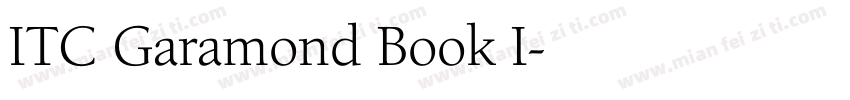 ITC Garamond Book I字体转换